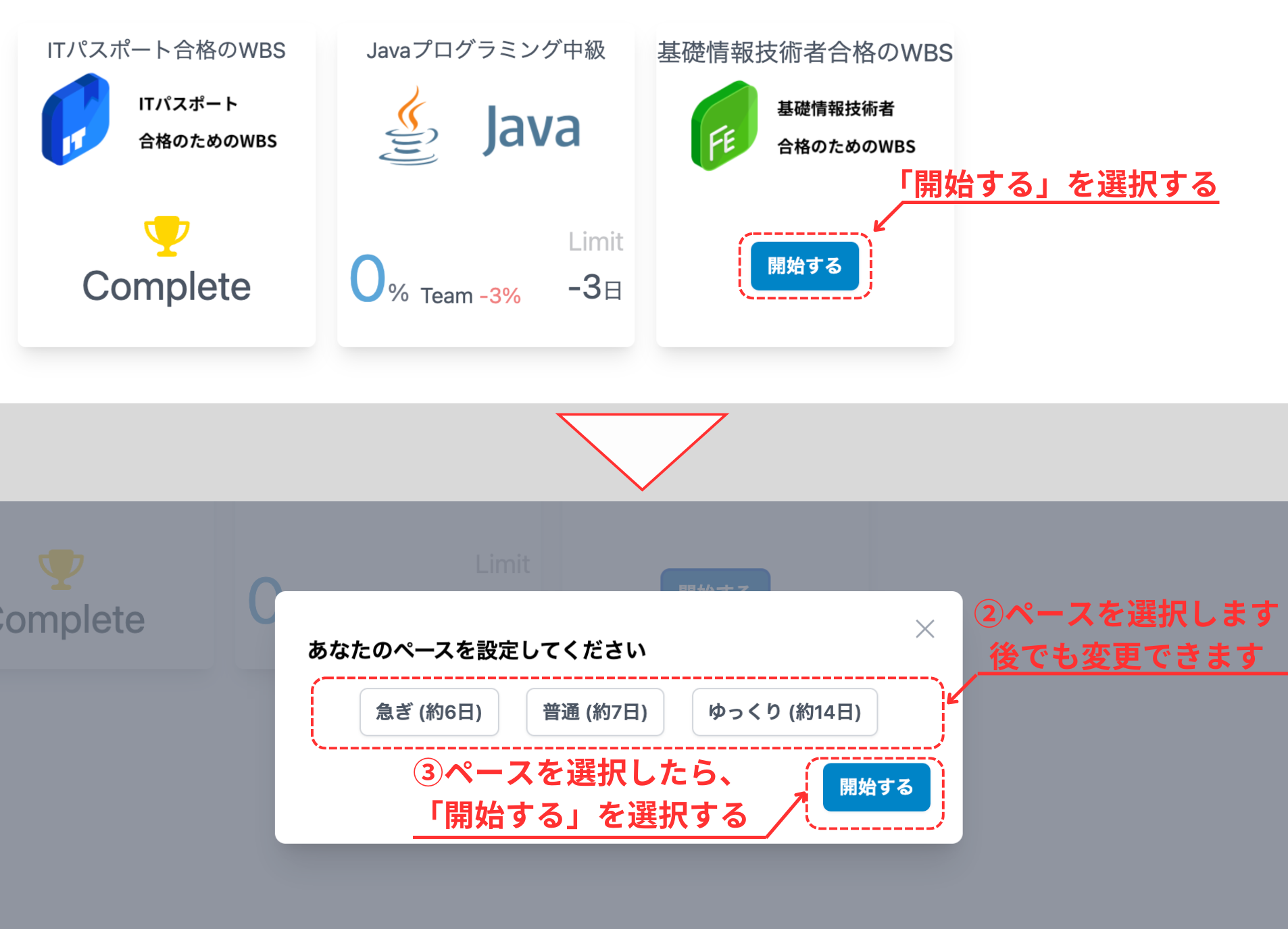 学習プラン開始